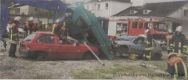Bei der Übung wurde ein Unfall simuliert.brFoto: Volksstimme