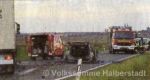 Fast 4 Stunden war die B81 gesperrt.brFoto: Volksstimme